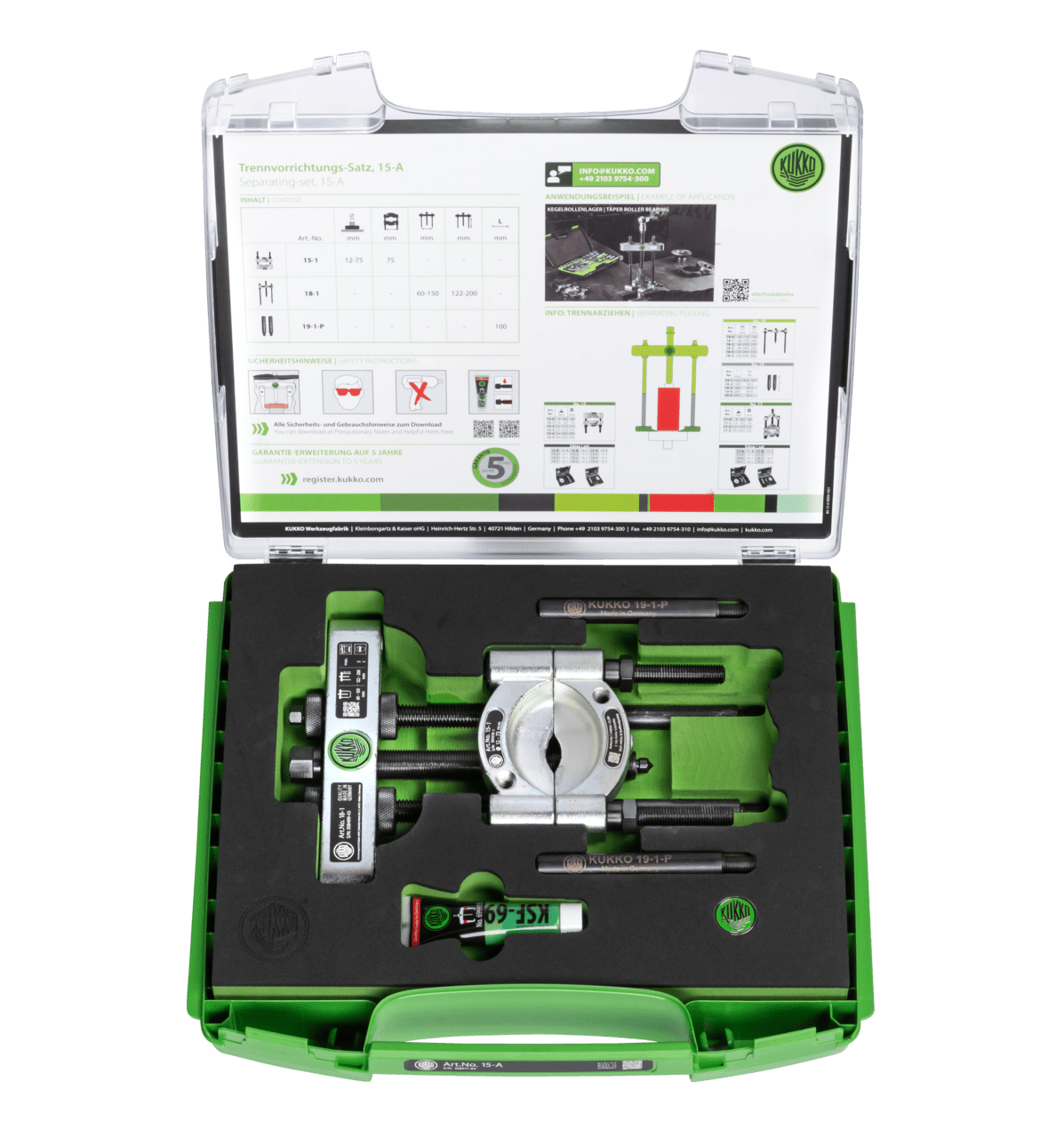 Kukko 15 A Universal Bearing Separating Set 3 16 3 inch 12 75 mm