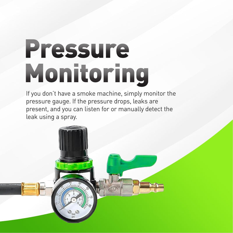 14-Piece Boost Leak Tester Kit W/ 0–6 Bar Gauge For Turbo & Intercooler Hoses 46–100mm (WL14 Style)