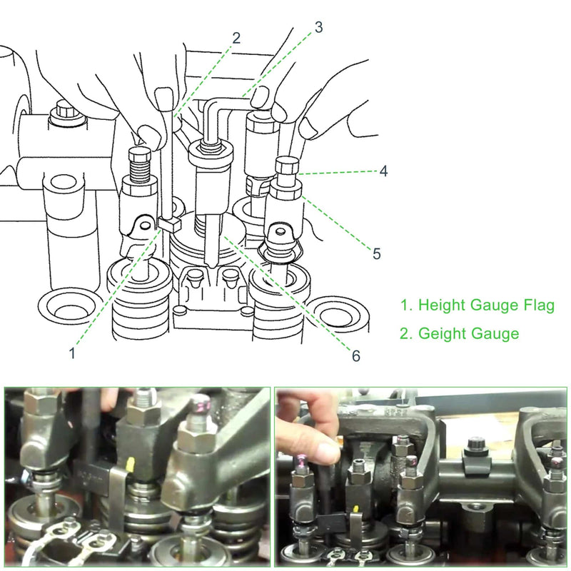 Ty395 Injection Timing 3350 Injector Height Gauge Set for Detroit Diesel Series 50 & 60 Engin