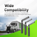 W470589022300, W470589042300, 3163530 Engine Brake Feeler Gauge Set and Jake Brake Lash Adjustment 3-Piece for Detroit DD13 DD15 DD16 Cummins ISX Alt