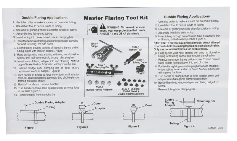 Master Brake Line Flaring Tool Kit