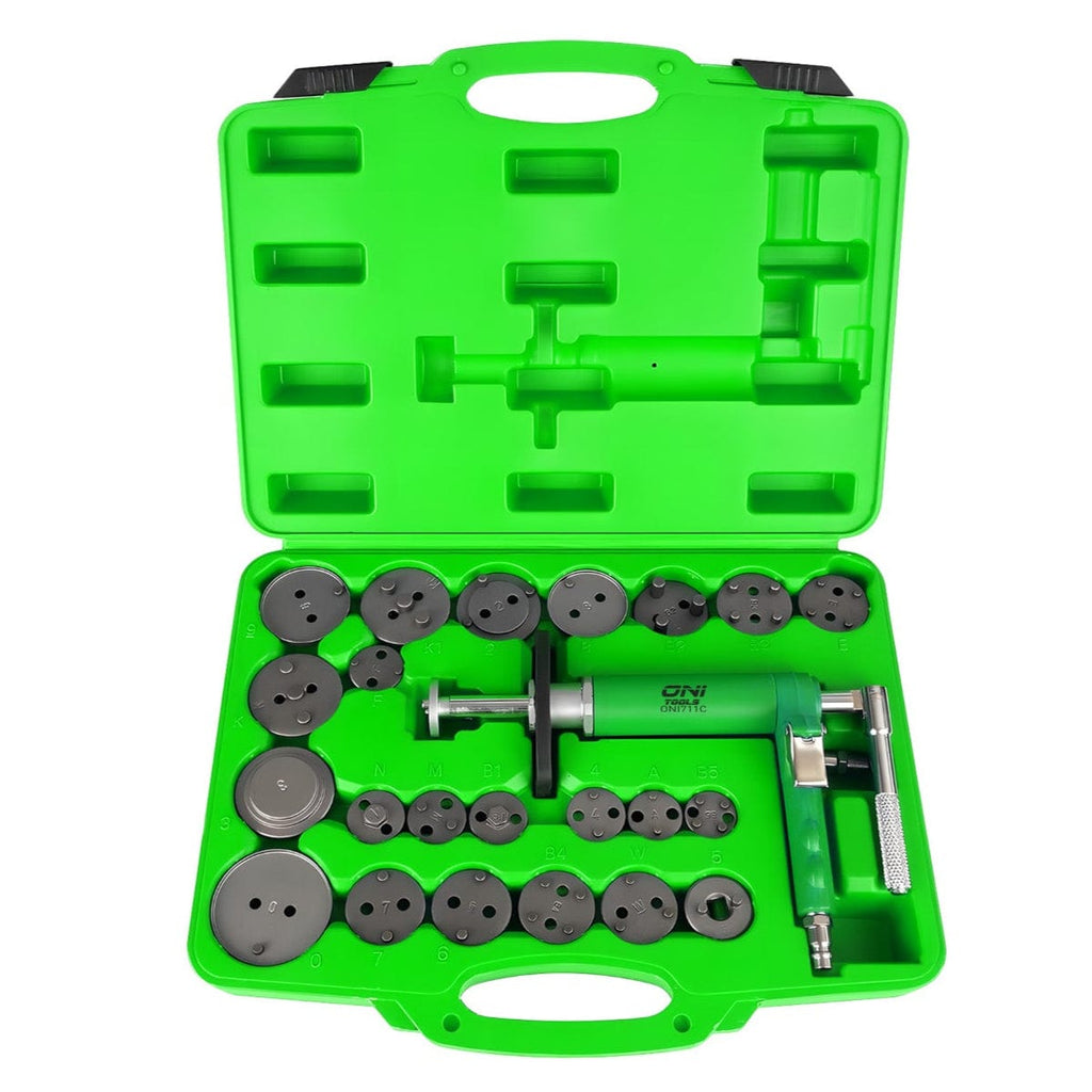 ONI711C 4302 Air-Powered Brake Caliper Wind Back Tool Kit For Disc Brake Caliper Piston Rewind – 22 Adapters Alt