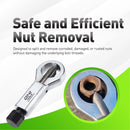 4-Piece Nut Splitter Set 9-27mm Rusted & Seized Nut Removal Kit (9-12 12-16 16-22 22-27mm) Alt