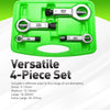 4-Piece Nut Splitter Set 9-27mm Rusted & Seized Nut Removal Kit (9-12 12-16 16-22 22-27mm) Alt