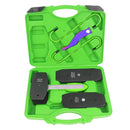 Ratcheting Brake Caliper Press Tool Set For Single–6 Piston Disc Brake Calipers (360° Piston Spreader + Plates + Hanger Hooks + Lining Gauge) Alt