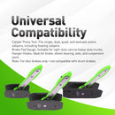 Ratcheting Brake Caliper Press Tool Set For Single–6 Piston Disc Brake Calipers (360° Piston Spreader + Plates + Hanger Hooks + Lining Gauge) Alt