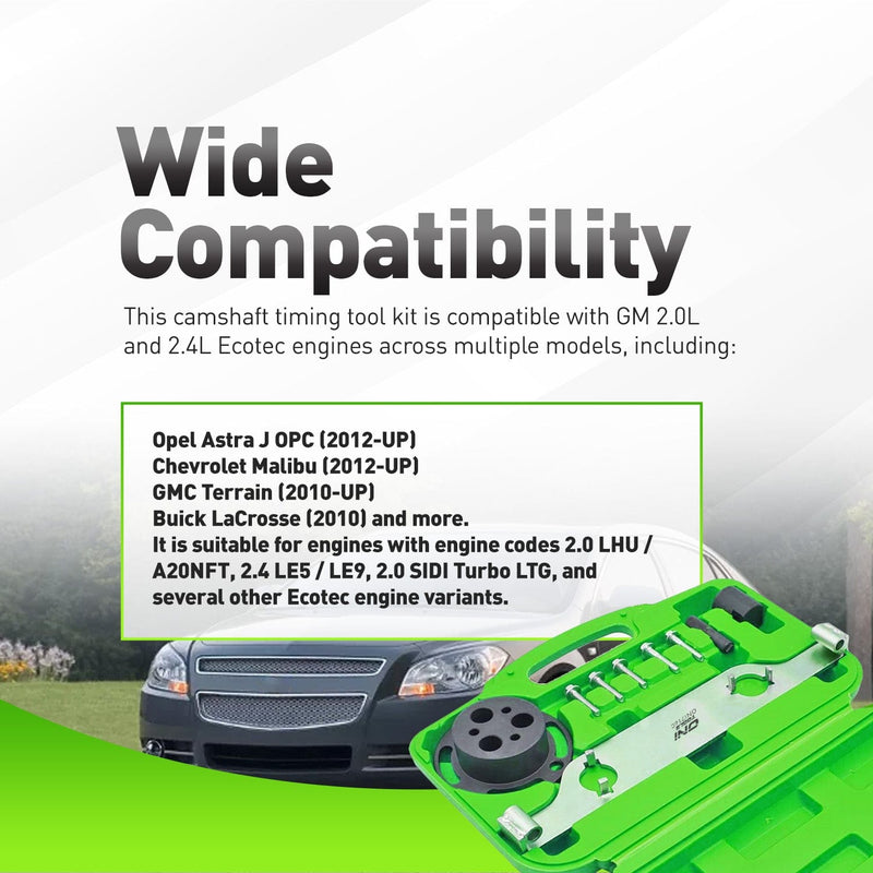 EN-48953 Camshaft Actuator Locking & Water Pump Sprocket Retainer Kit For GM Kent-Moore Ecotec 2.0L 2.4L Buick LaCrosse 2010, Chevrolet Equinox 2010, GMC Terrain 2010 Alt