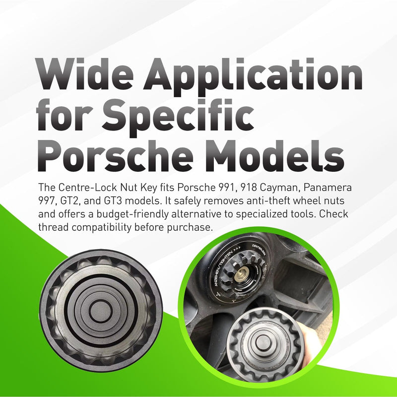 99136106900 Porsche Center Lock Wheel Nut Socket 3/4" Drive For 911 997 991 992 GT3 GT3 RS GT2 RS Turbo Alt