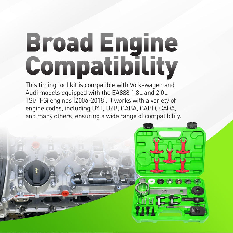 Camshaft & Crankshaft Timing Tool Kit For VW/Audi 1.8 & 2.0 TSI TFSI Engines 2006–2018 T10352, T10368, T40196, T10354, T10060A, EA888 Alt