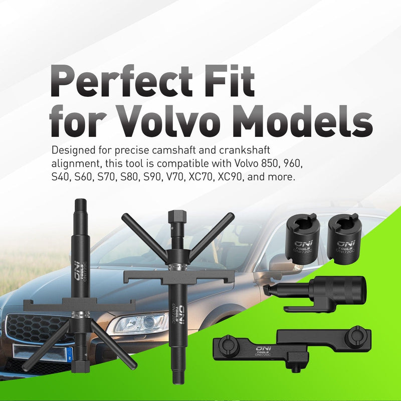9995451, 9995452, 9995453, 9995454 Camshaft & Crankshaft Alignment Tool Kit For Volvo 4, 5 & 6-Cyl 850 960 S40 S60 S70 S80 S90 V70 XC70 XC90 Alt