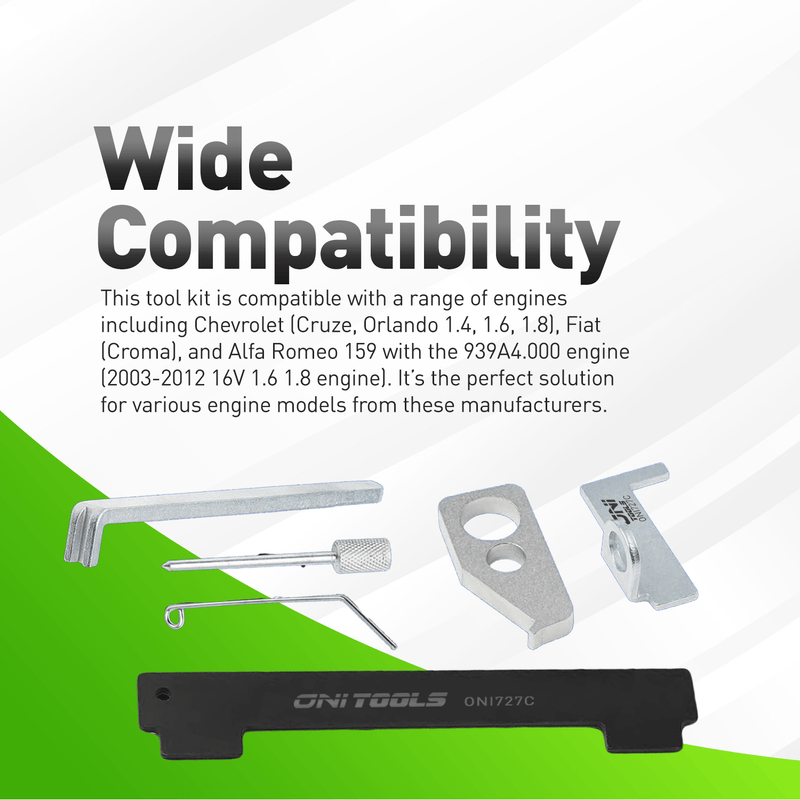 Engine Timing & Camshaft Locking Tool Kit For GM 1.4L 1.6L 1.8L 16V Applications (Astra, Corsa, Cruze, Aveo, Sonic) KM-6340, 6628, 6333, 6625, 6349 Alt