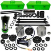 ONI887T Heavy‑Duty Universal & Hendrickson Bushing / Leaf Spring Pin Remover & Installer Hydraulic Master Kit – 18‑Ton Hydraulic Ram + Foot‑Pump + Narrow & Wide Hendrickson Bushing Adapters Set 50544012, TG 15030, HDL-50544012 S-24736, 15041, S-21307 & 15040 Alt