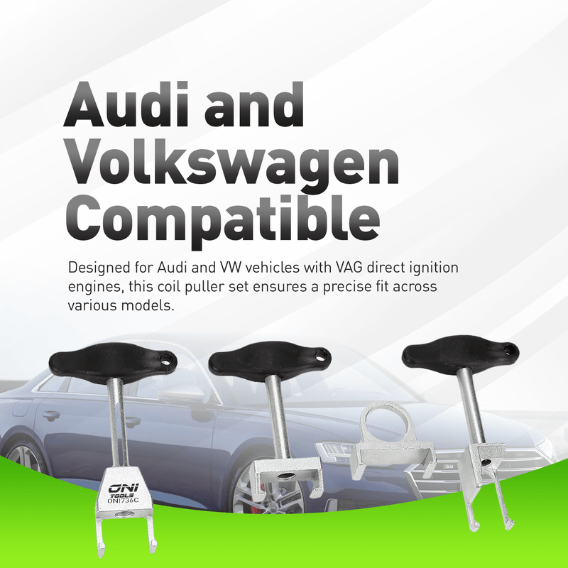 4-PC Ignition Coil Puller Kit For VAG Coil Packs Incl. 2 0L 3 0L DI & VR6 (Blow-Mold Case) T10094A, T10095A, T10166, T40039 Alt