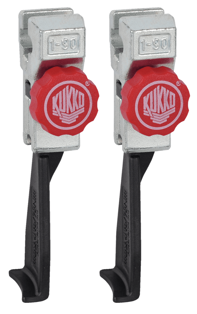 Kukko 1-93-P Universal 2-Jaw Narrow and Quick Adjusting Pullers (Pair) - 3 7/8 inch inch (100 mm)