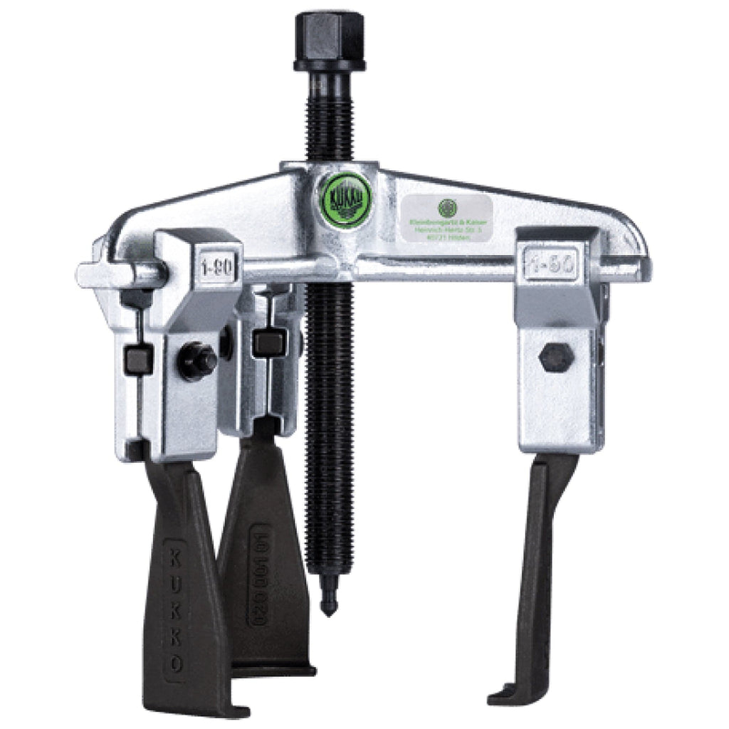 Kukko 30-20+B Universal 3-jaw Puller with Long Hydraulic Spindle and Quick Adjusting Jaws (Including Mechanical Pressure Screw) -1 38 - 7 78 Inch (35 - 200 mm)