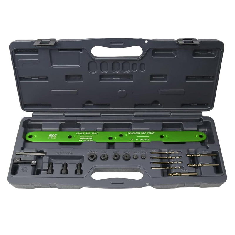 71400 Exhaust Manifold Drill Template Kit For GM LS 4.8L 5.3L 6.0L Alt