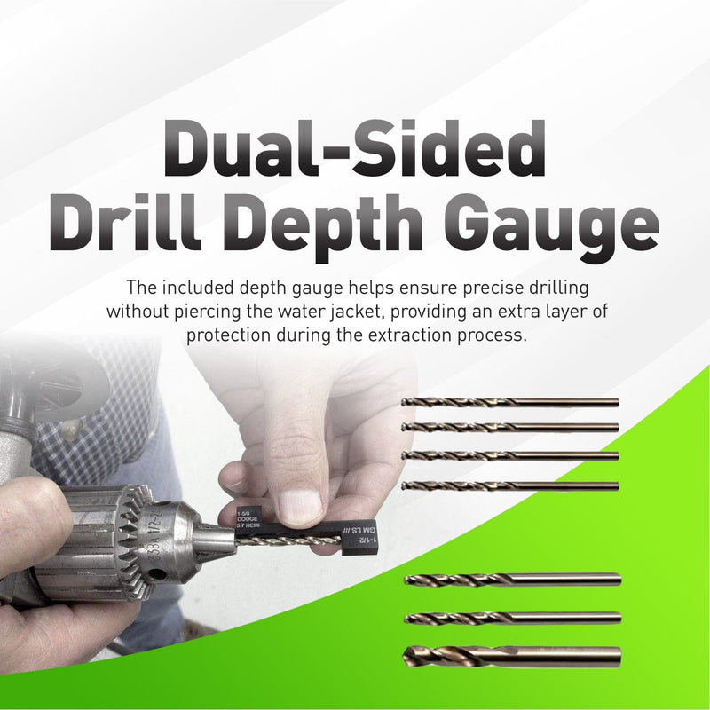 71400 Exhaust Manifold Drill Template Kit For GM LS 4.8L 5.3L 6.0L Alt