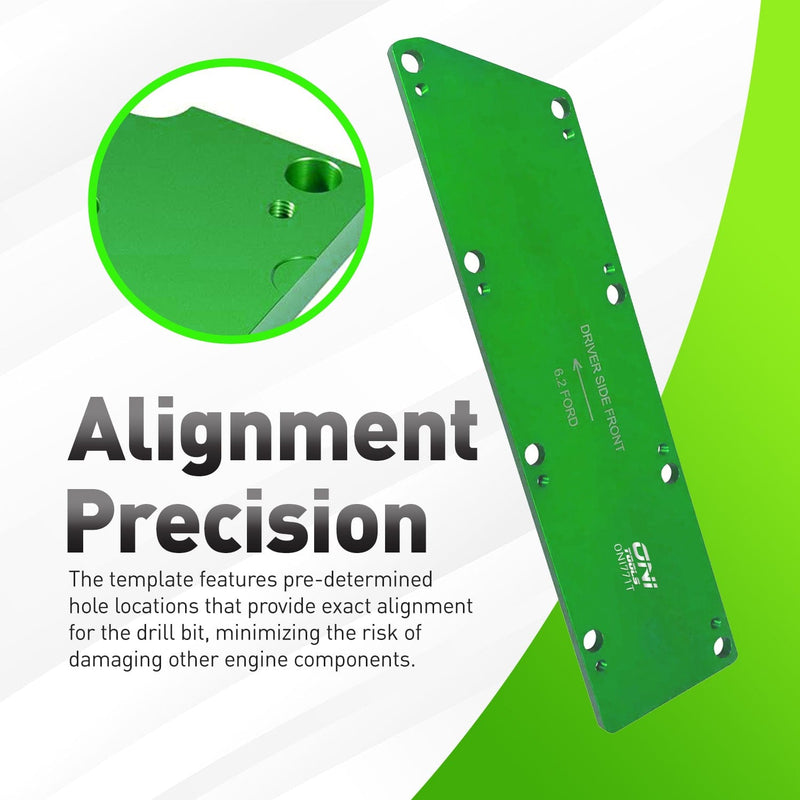 72450 Manifold Bolt Drill Template Kit For Ford 6.2L V8 Super Duty & Raptor Alt