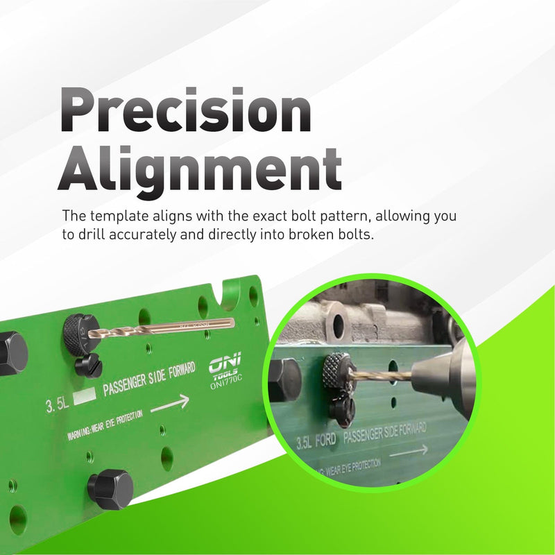 72610 Manifold Drill Template Kit For 3.5L EcoBoost Exhaust Manifold Bolt Removal Alt