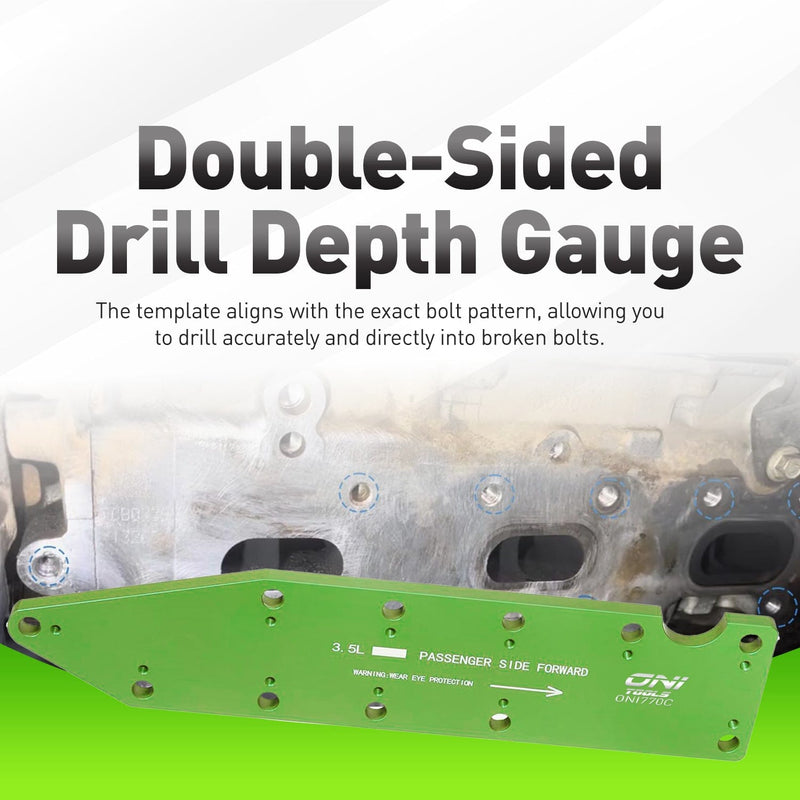 72610 Manifold Drill Template Kit For 3.5L EcoBoost Exhaust Manifold Bolt Removal Alt