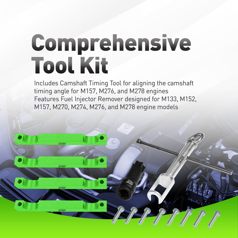 276589014000, 271589023300, 177589000900 Master Camshaft Timing & Injector Puller Kit for M157 M276 M278 Engines Alt