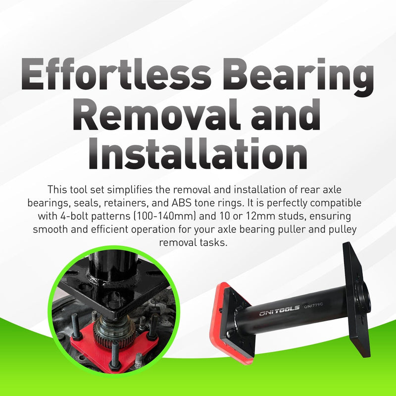 09521-25011 Rear Axle Bearing Puller & ABS Tone Ring Installer For Toyota 4Runner 1995-2020 Tacoma 1995-2004 Tundra 2000-2006 Hilux 2004-2012 T100 1995-1998 Alt