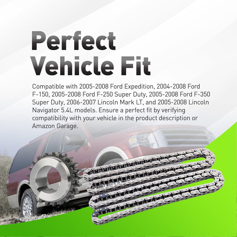 9-0391SB, 5L3Z-6268-A, XL3Z-6306-AA Timing Chain Kit For 5.4L 3V & 2V Ford & Lincoln 2002–2014 Alt