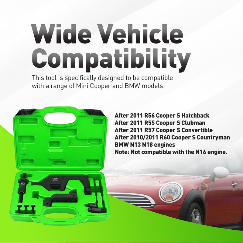 Timing Tool Kit for N13 N18 MINI Cooper S JCW R55–R61 and BMW 116i 118i F20 F21 1.6L Turbo 117 440, 119 340, 496 709, 119 590 Alt