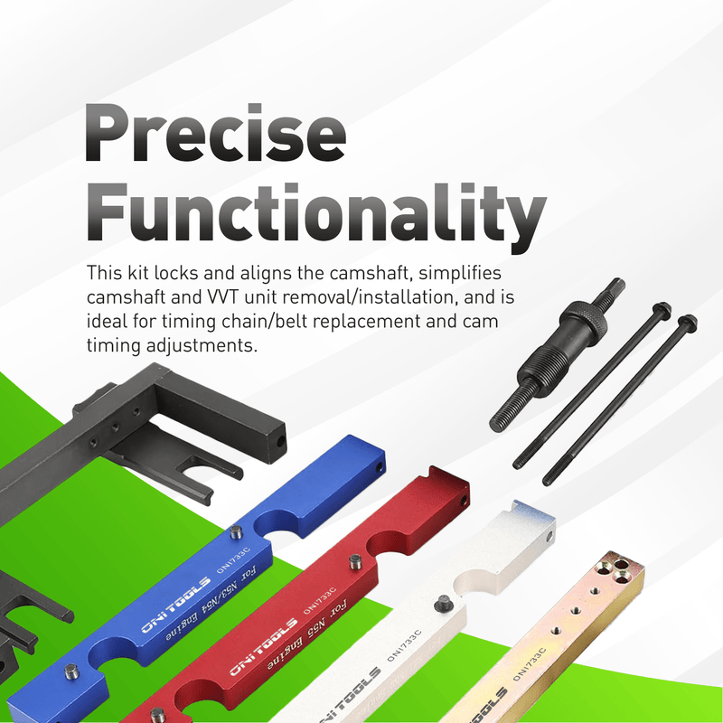 Master Engine Timing & Camshaft Alignment Tool Kit For BMW N51 N52 N52K N53 N54 N55 2.5L 3.0L (BMW inline-6) 110300, 114280, 114290, 118520 Alt