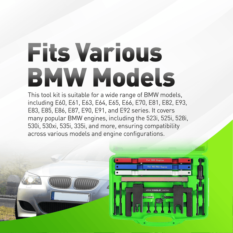 Master Engine Timing & Camshaft Alignment Tool Kit For BMW N51 N52 N52K N53 N54 N55 2.5L 3.0L (BMW inline-6) 110300, 114280, 114290, 118520 Alt