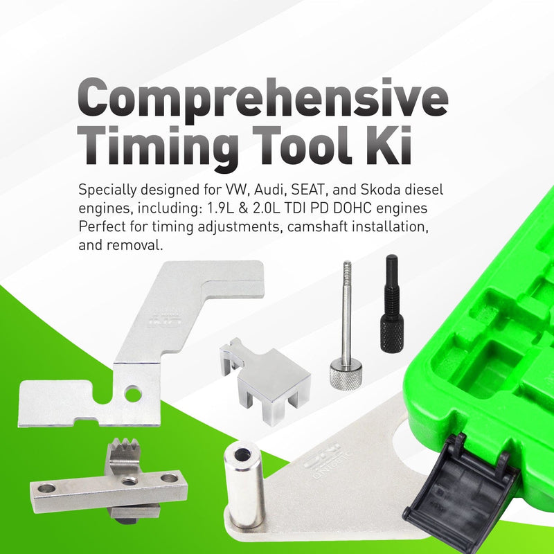 Engine Camshaft Timing Tool Kit, Compatible with Jaguar Land Rover Evoque Ford Edge Escape Volvo Mondeo 2.0T Mustang 2.3T, Replace 303-1595 303-1600 303-1594
