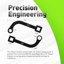 12mm & 15mm Turbocharger Bolt Wrench Tool Set for Dodge Cummins 5.9L & 6.7L ISB Turbo Diesel Engines, alt to OEM 9866, 9866B & 9866A