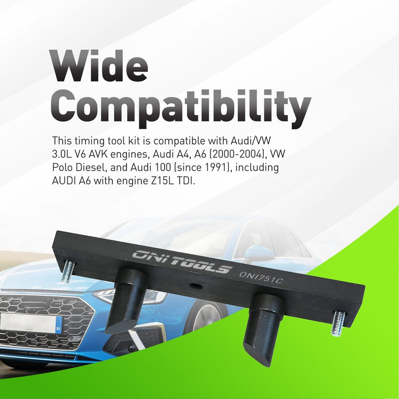 VW Audi Camshaft Timing Lock Tool Kit For 2.0 FSI Engines AWA AXW BHD BMB (A3, Golf, Touran) T10252, T10115, T10020, T40080 Alt