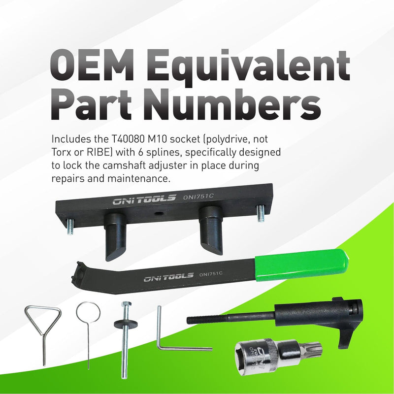 VW Audi Camshaft Timing Lock Tool Kit For 2.0 FSI Engines AWA AXW BHD BMB (A3, Golf, Touran) T10252, T10115, T10020, T40080 Alt