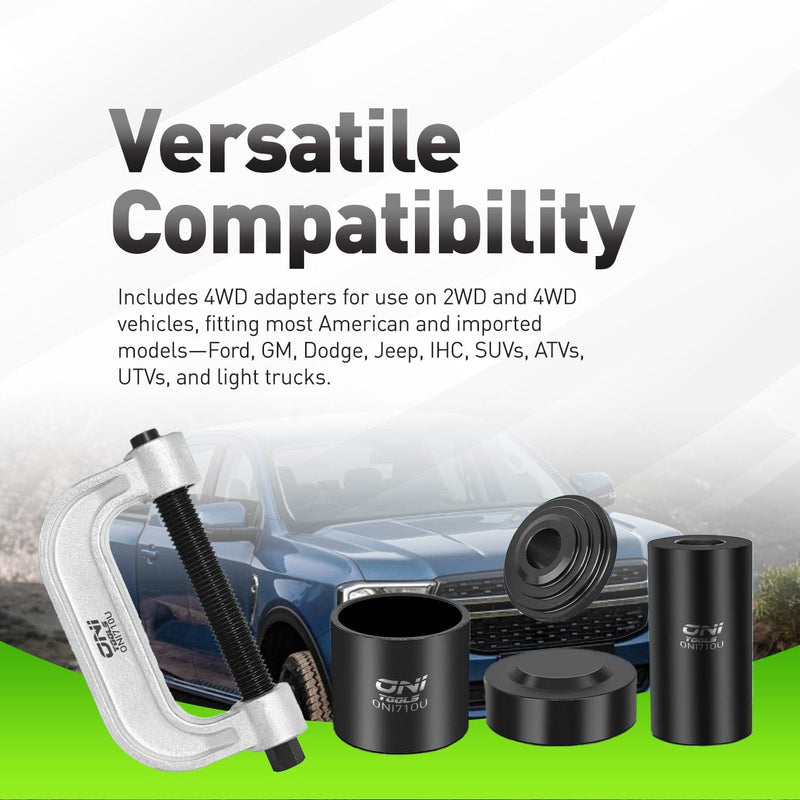 Ball Joint & U-Joint Press Service Kit For Ford 2WD & 4WD Cars & Light Trucks, Dana 44 Axle Service 7249, 4004, T74P-4635-C, J-45270 Alt