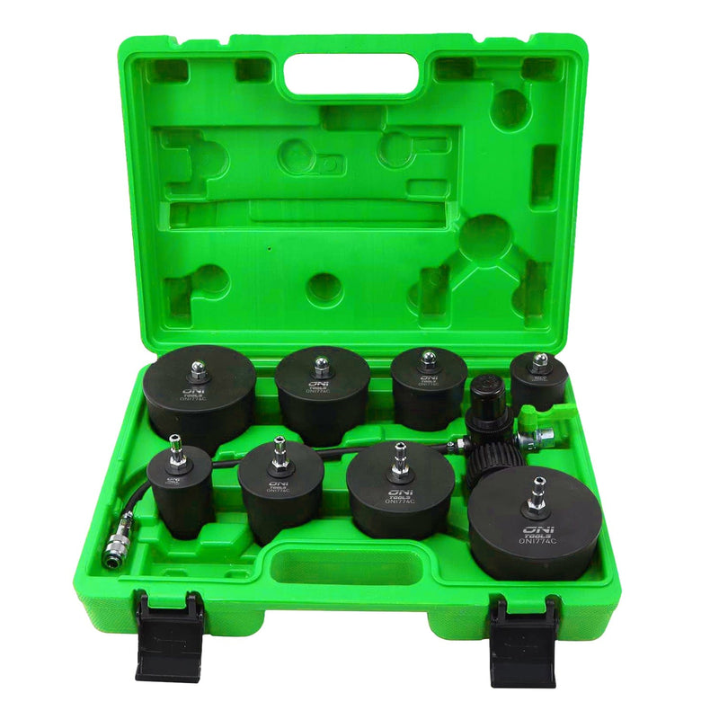 ONI774C Universal Turbo Boost Leak Tester Kit, 9-Piece (35–90 mm) For Turbocharged Cars & Light Trucks Alt