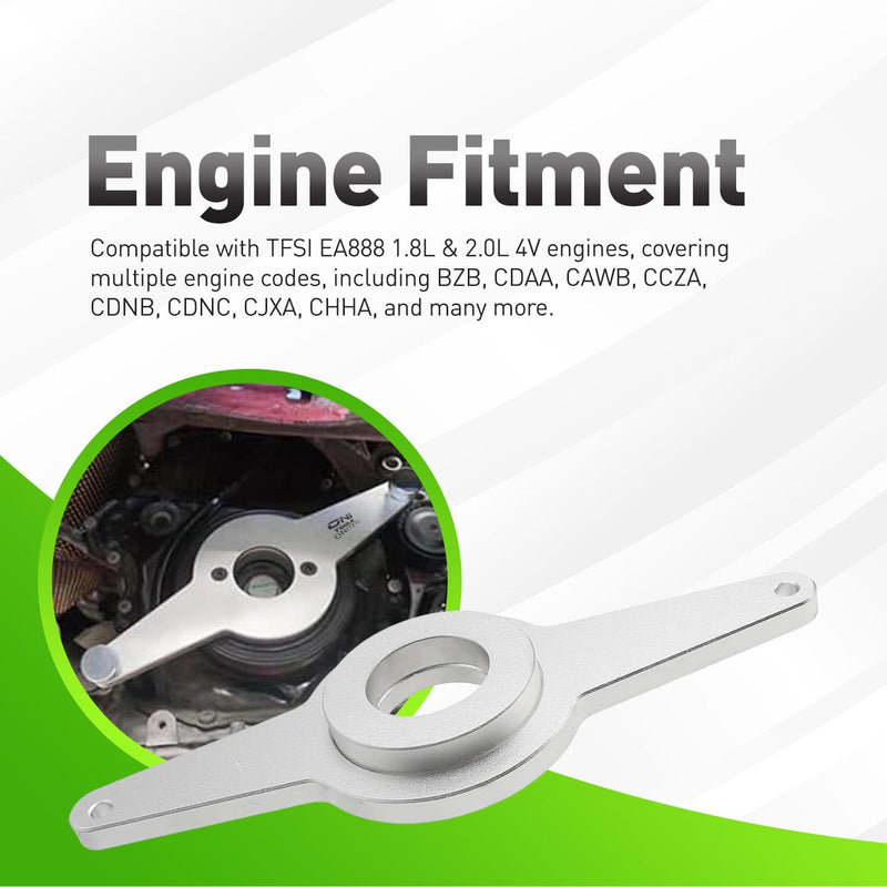 T10531 Vibration Damper Holding Tool For EA888 1.8L & 2.0L Crankshaft Pulley Removal & Timing Chain Service Alt