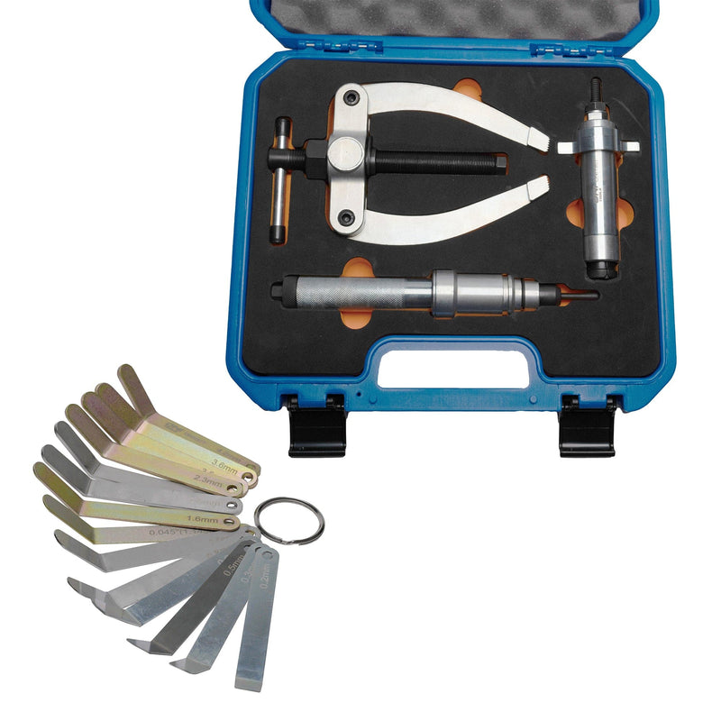Volvo and Mack Injector Cup Remover/Installer Kit OEM for 9986174 / 88800387 and Feeler Gauge and Jake Brake Tools OEM for 88880053 / 88880052 / 85111377