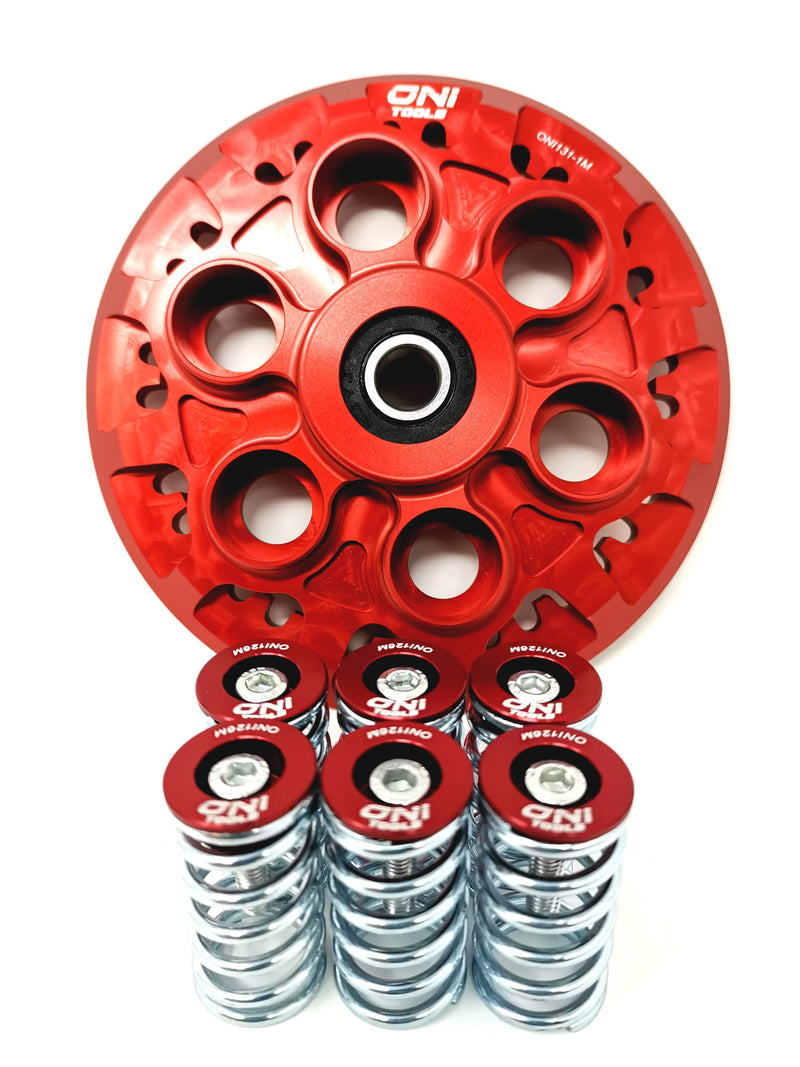 Oni Tools-ONI326M-RD-Ducati Dry Clutch Pressure Plate & Springs Cap Bolts Kit With Teeth